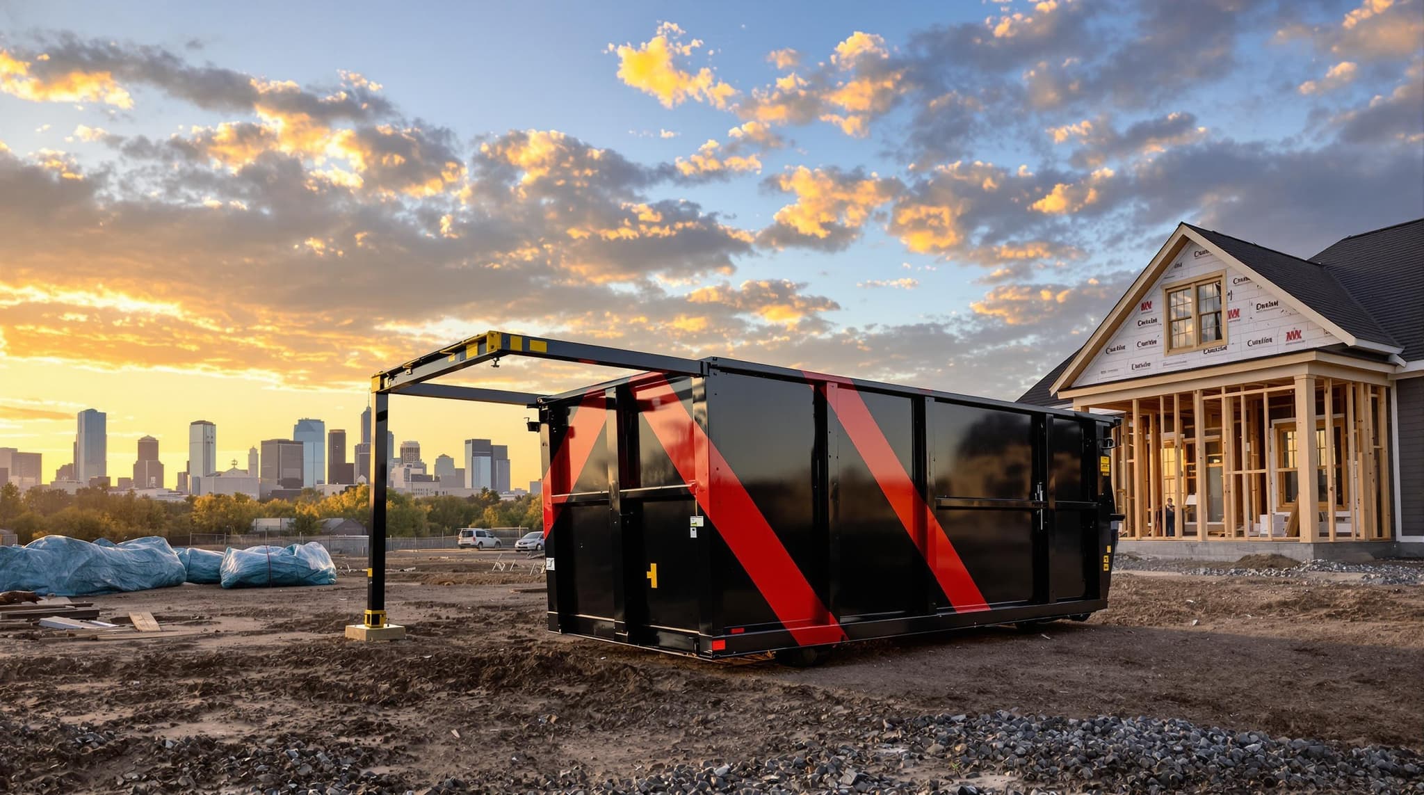 Iowa skyline across the Dumpster Partner service area